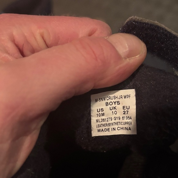 Merrell Kids Snow Boots Size 10 (Toddler) Navy Yellow Winter Boots - Picture 5 of 7